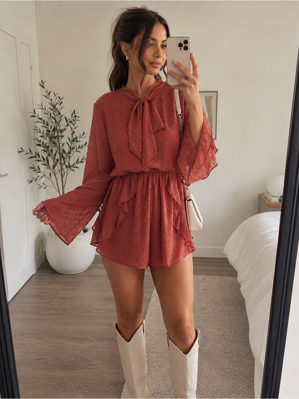 Revolve the fifth label Swiss dot ruffle playsuit Aug sale